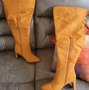 Fashion Nova thigh high boots